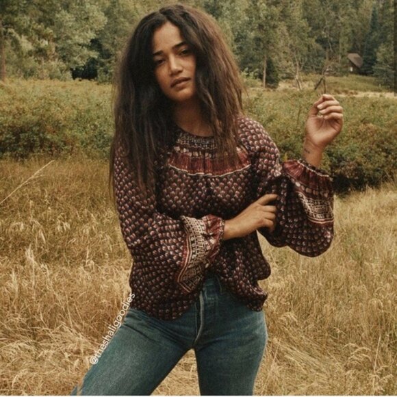 Doen Tops - Doen Manzanita Silk Blouse Small